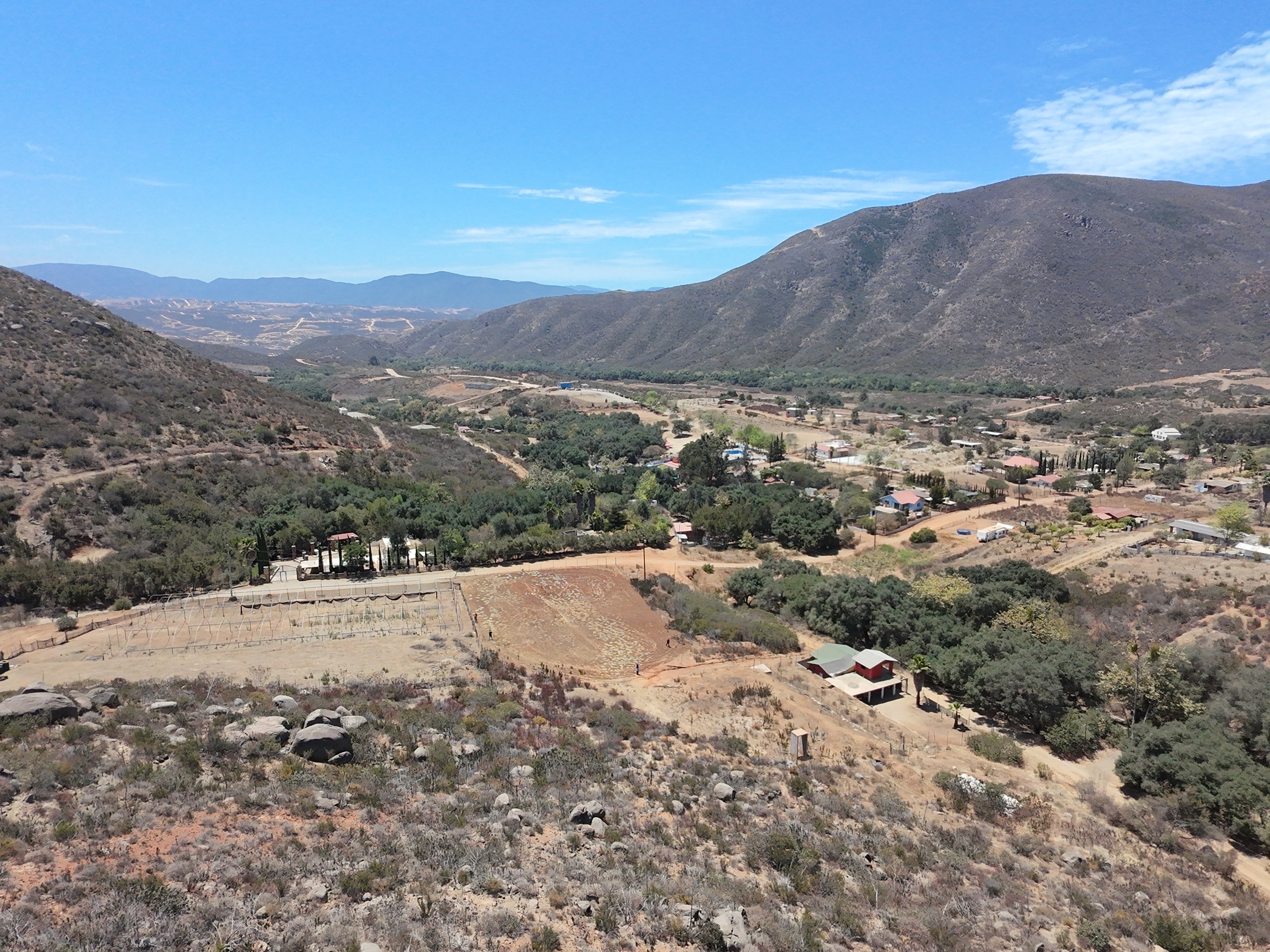 Vista aérea del terreno en La Encantada
